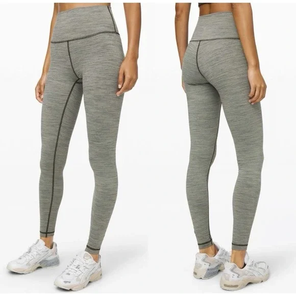 LuluLemon Legging Wonder Under Wee are From Space Nimbus Battleship 4 Hi Rise - Picture 1 of 11